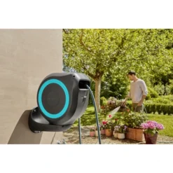 Gardena Wandslangenbox Roll-up 20 Meter Grijs Blauw -SKIL WINKEL 123 1037