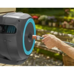 Gardena Wandslangenbox Roll-up 20 Meter Grijs Blauw -SKIL WINKEL 123 1038
