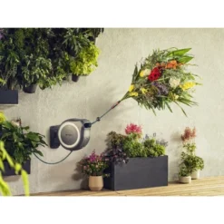 Gardena Wandslangenbox Roll Up 35 Grijs/wit Meter Incl. Tuinspuit -SKIL WINKEL 123 1103