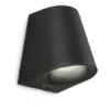 Philips Wandlamp MyGarden Virga LED Zwart 3W