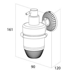 Tiger Ivy Zeepdispenser 200ml Chroom/wit Keramiek -SKIL WINKEL 123 1466