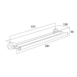 Tiger Dubbel Handdoekrek Boston Chroom -SKIL WINKEL 123 1478