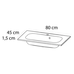 Tiger Reverse Meubelset 80 Cm Met 2 Lades Chalet Eik / Mat Zwart Inclusief Oval Wastafel Mat Zwart -SKIL WINKEL 123 1543