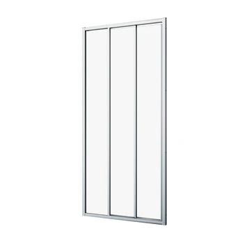 Sealskin Hooked Driedelige Schuifdeur 95x200 Cm, 6 Mm Helder Veiligheidsglas Met Antikalklaag Zilver Hoogglans 2 Sealskin Hooked Driedelige Schuifdeur 95x200 Cm, 6 Mm Helder Veiligheidsglas Met Antikalklaag Zilver Hoogglans - Afbeelding 2