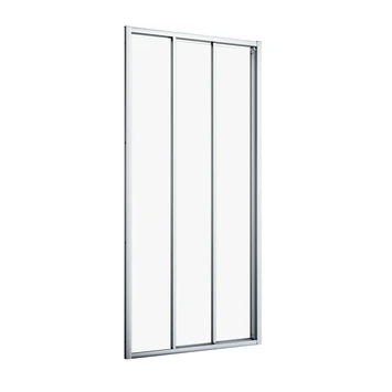 Sealskin Hooked Driedelige Schuifdeur 95x200 Cm, 6 Mm Helder Veiligheidsglas Met Antikalklaag Zilver Hoogglans 4 Sealskin Hooked Driedelige Schuifdeur 95x200 Cm, 6 Mm Helder Veiligheidsglas Met Antikalklaag Zilver Hoogglans - Afbeelding 4