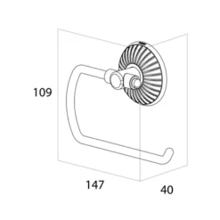 Tiger WC-rolhouder Ivy Chroom/wit -SKIL WINKEL 123 1619