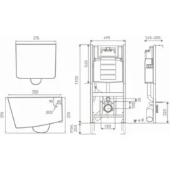 Geberit Inbouwreservoir UP100 Pureflow Met Wandcloset Zonder Spoelrand -SKIL WINKEL 123 1623