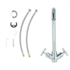 Aqualino Keukenkraan Ceronda 2-knops Chroom -SKIL WINKEL 123 1646