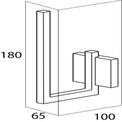 Tiger Reserverolhouder Zenna Hangend Chroom/Wengé -SKIL WINKEL 123 1719