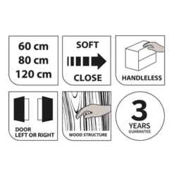 TIGER S-line Spiegelkast 60cm Chalet Eiken -SKIL WINKEL 123 1727