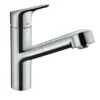 Hansgrohe Keukenkraan Focus M43 Met Hendel En Uittrekbare Sproeikop Chroom 150