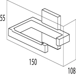 Tiger Toilethouder Zenna Chroom/Wengé -SKIL WINKEL 123 1808