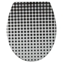 Tiger WC Bril Speckels Duroplast Zwart-wit