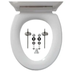 Tiger WC Bril Speckels Duroplast Zwart-wit -SKIL WINKEL 123 1840