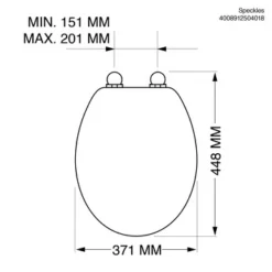 Tiger WC Bril Speckels Duroplast Zwart-wit -SKIL WINKEL 123 1841