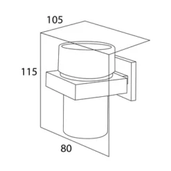 Tiger Bekerhouder Items Hangend Met Beker Chroom -SKIL WINKEL 123 1868