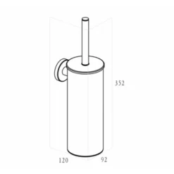 Marho Toiletborstelhouder Luxor Gun Metal -SKIL WINKEL 123 1897