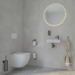 Marho Toiletrolhouder Luxor Met Klep Gun Metal -SKIL WINKEL 123 1902