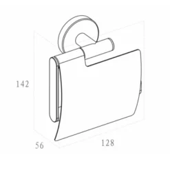 Marho Toiletrolhouder Luxor Met Klep Gun Metal -SKIL WINKEL 123 1903