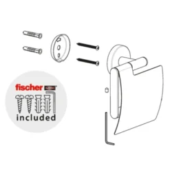 Marho Toiletrolhouder Luxor Met Klep Gun Metal -SKIL WINKEL 123 1905