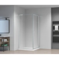 Atlantic Roan Douchewand En -deur 90x90x190cm Chroom -SKIL WINKEL 123 1913