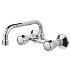 Handson Keukenkraan Thomas 2-knops Bovenuitloop Chroom 15 Cm