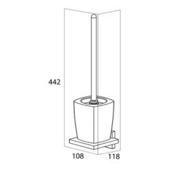 Tiger Toiletborstelhouder Zenna Hangend Chroom/Wengé -SKIL WINKEL 123 1977
