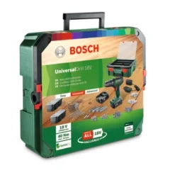 Bosch 18V Accuboormachine UniversalDrill Systeembox Met 241 Accessoires (incl. 2 Accu's 1.5Ah + Lader) -SKIL WINKEL 123 81