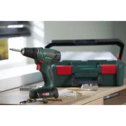 Bosch 18V Accuboormachine UniversalDrill Systeembox Met 241 Accessoires (incl. 2 Accu's 1.5Ah + Lader) -SKIL WINKEL 123 83