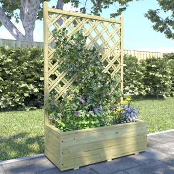 Bloembak Met Dubbele Trellis 90x40 Cm 3 Bloembak Met Dubbele Trellis 90x40 Cm - Afbeelding 3