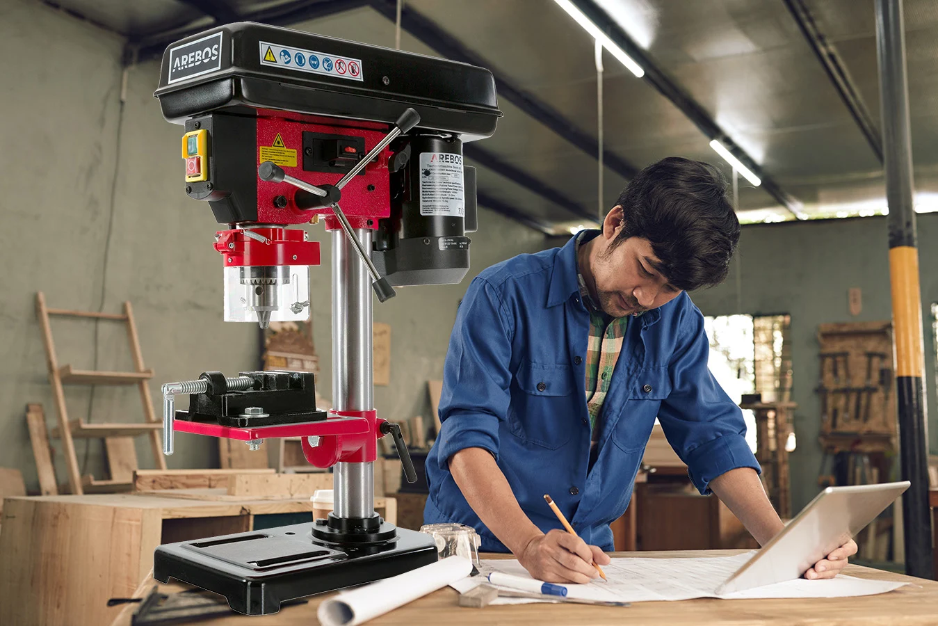 SKIL WINKEL -SKIL WINKEL 4260551589867 Tischbohrmaschine 500W retouched 967b